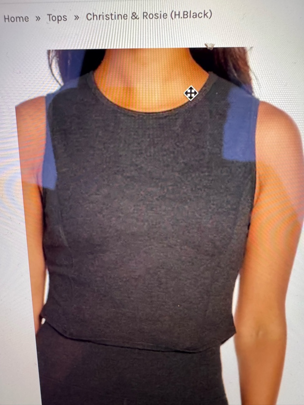 Zobha Black Sleeveless Crewneck Tank Top